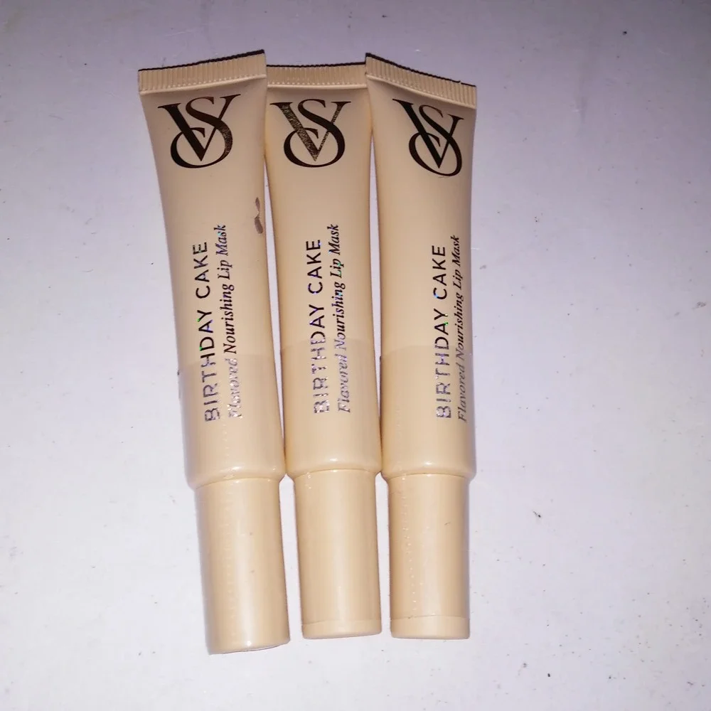 Set of 3 Victoria Secret Flavored Nourishing Lip Mask Birthday Cake New